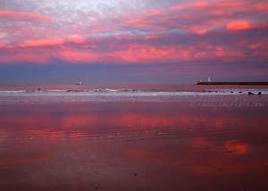 Aberdeen Beach Sunset Reflections